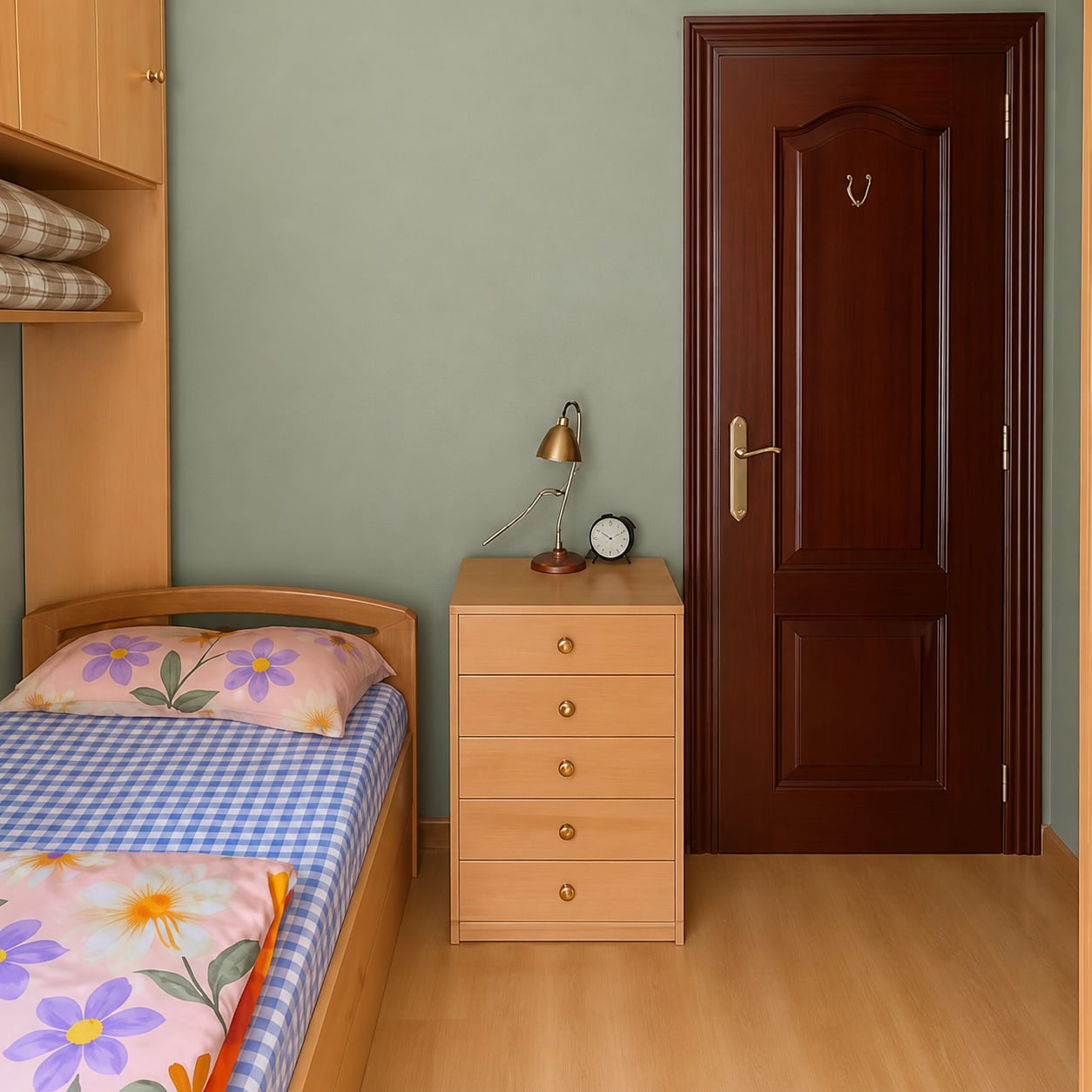 Private single room with balcony and A/C in Usera